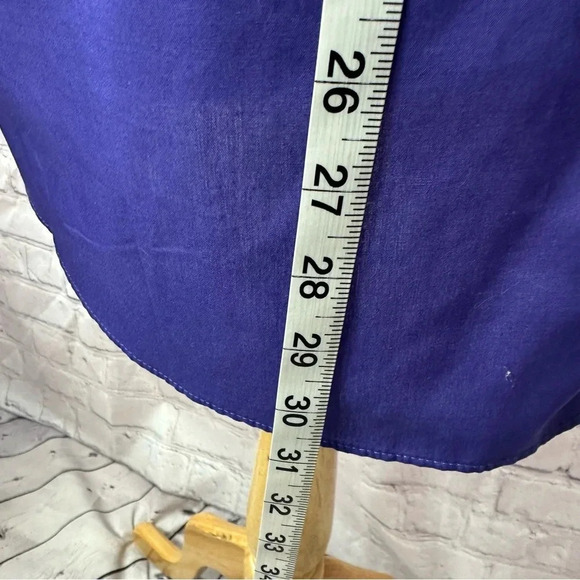 vintage grandma purple Button down shirt with rhinestone cats size medium - Picture 7 of 10